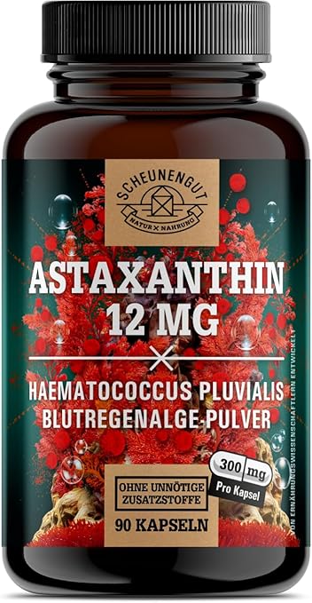 Astaxanthin 12mg -WICHTIG: Oxidationsfrei durch veresterte Struktur